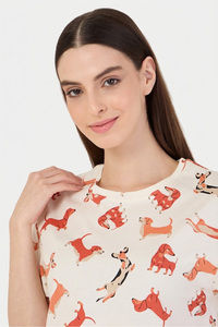 Sweet Dreams Animal Printed Short Set - Swan White — thumbnail 6
